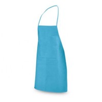 Wholesale Customized  White Blue Disposable Waterproof Protection Cleaning PP Non Woven Sleeveless Apron