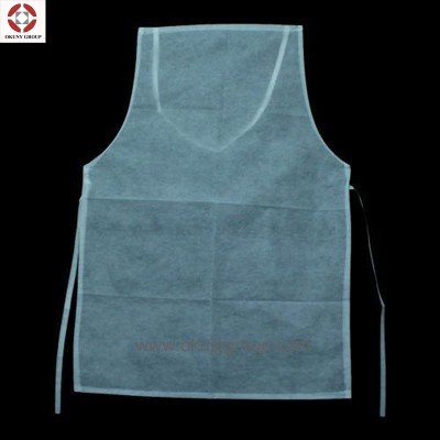 Factory Supply OEM  Printing Logo Disposable Non Woven Apron For Kitchen Restaurant Household BBQ