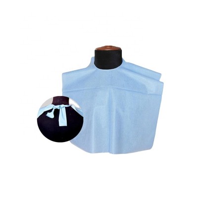 Custom And Cheap Adult Bibs Sanitary Portable Hairsalon Aprons Clean Paper+PE Film